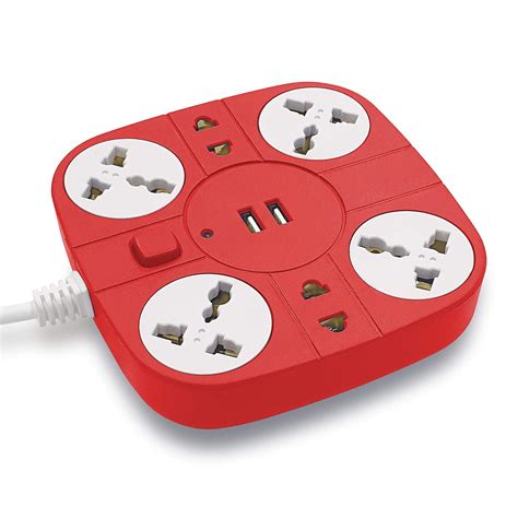 Buy ADDMAX Extension Cord with USB Port – 10A 220V-50/60Hz [6 Outlet ...