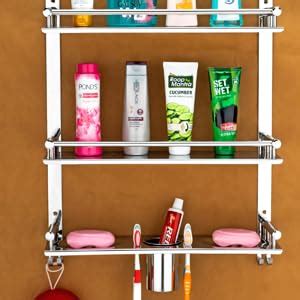 Oslen 4 in 1 Stainless Steel Multipurpose Bathroom Shelf/Perfume Rack ...
