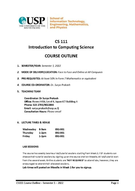 Image result for Cdcs110 Course Outline
