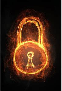 Glowing Light Lock Sign Premium Poster Paper Print - ArtzFolio.com ...