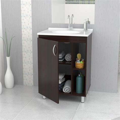 Single Sink Vanities: Espresso Bathroom Vanity with Metal Feet – Studio GKW