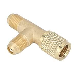 Quick Coupler Access Tee, SAE Flare Brass 1/4 in Valves Core Tee ...