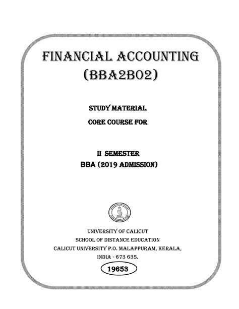 Financial accounting notes for business students - Study Material ...