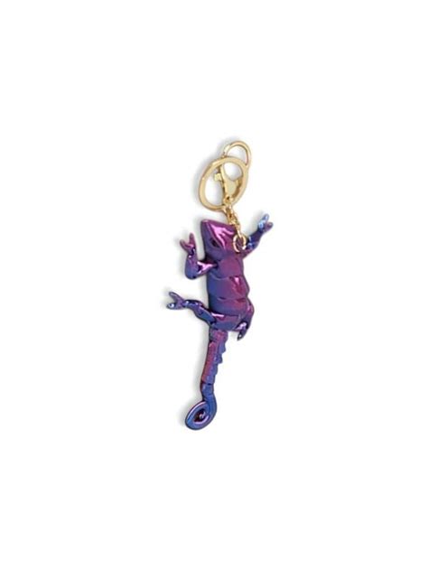 Purple - Beaded Chameleon Keychain | Handmade Y2K Retro Lizard Keyring ...