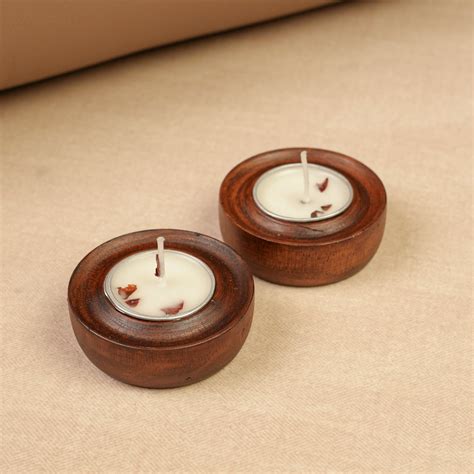 Radiance Ring Wooden T-Light Holder | Handcrafted Banaras – scrap shala