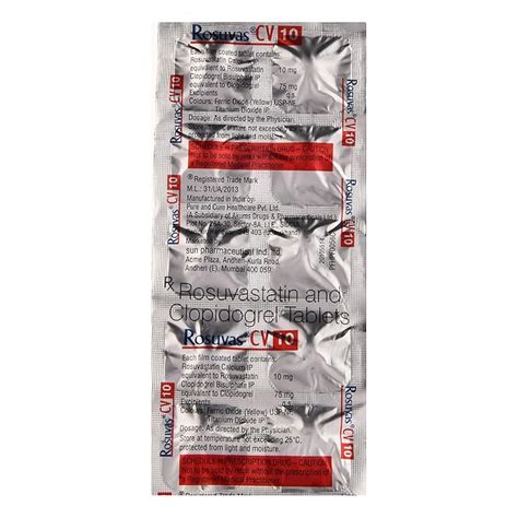 Rosuvas CV 10 - Strip of 10 Tablets : Amazon.in: Health & Personal Care