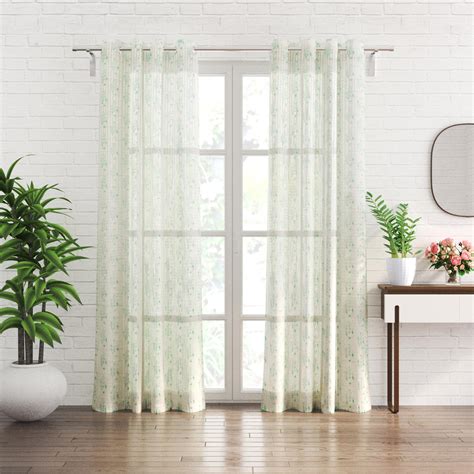 Buy Corsica Set of 2 Printed Sheer Door Curtains from Corsica by Home ...
