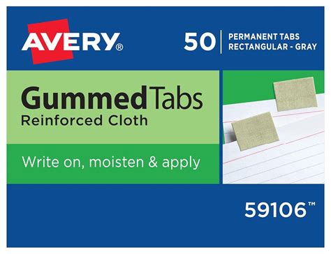 Avery Gummed Index Tabs, 50 Tabs (59106) : Amazon.in