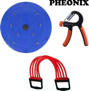 Pheonix Combo Of Tummy Twister With Hand Gripper And Chest Expander ...