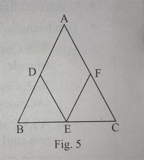 In fig. 5, ABC is an isosceles triangle in which AB=AC. D, E and F are ...