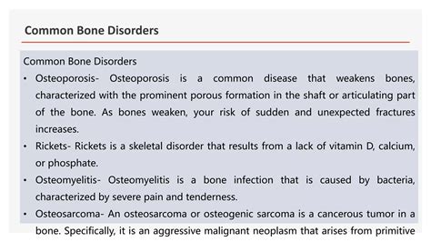 Common Bone Disorders | PPTX
