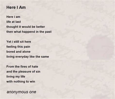 I Am Poems About Life