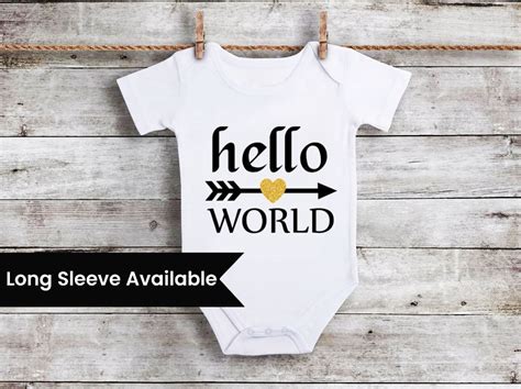 Hello World Baby Boy/Girl Coming Home Outfit - Baby Onesie