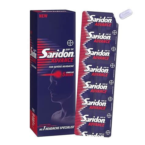 Saridon Advance Tablet for 5 in 1 Pain Relief : Amazon.in: Health ...