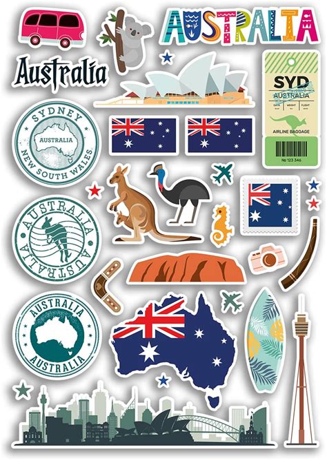 Map Of Australia Vinyl Sticker