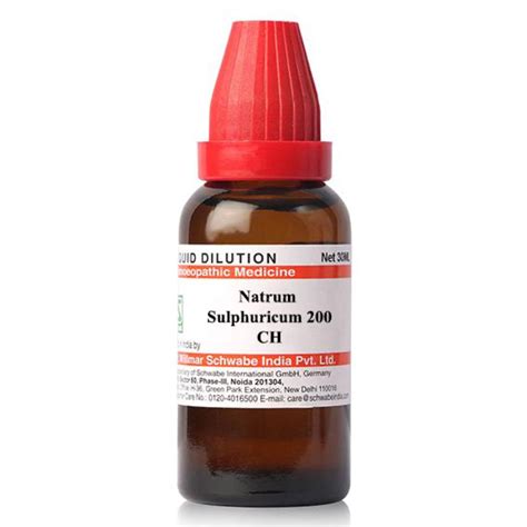 Buy Dr.Willmar Schwabe Natrum Sulphuricum 200 CH Dilution, 30 ml | 19 ...