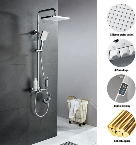 BEITH Thermostatic Shower System, 30x20cm Square India | Ubuy