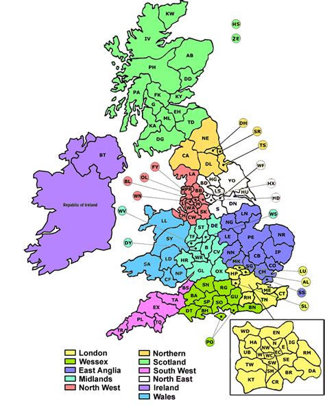 Image result for Postcode Area Map UK