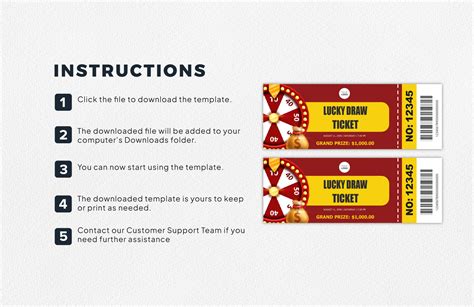 Lucky Draw Ticket Template in Word - Download | Template.net
