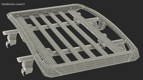 3D model Car Exterior Roof Rack with Wingbar | 3D Molier International