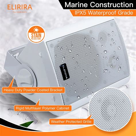 Buy ELIRIRA in-Wall 5.25 Active + Passive Pair Wall Mount Home White PA ...