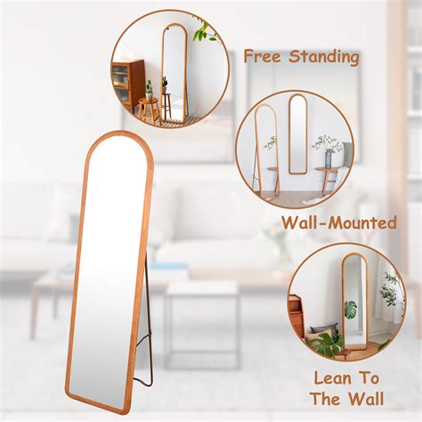 Buy COZAYH Full Length Mirror with Stand, Dressing Wall-Mounted Mirror ...