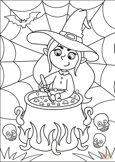 Witch Coloring Pages Printable For Kids at geneliblog Blog