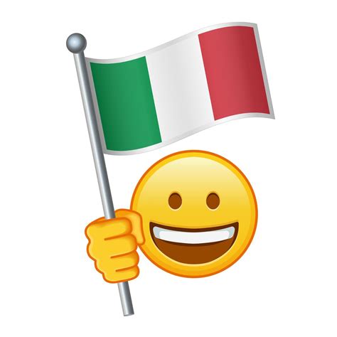 Emoji with Italy flag Large size of yellow emoji smile 42151466 Vector ...
