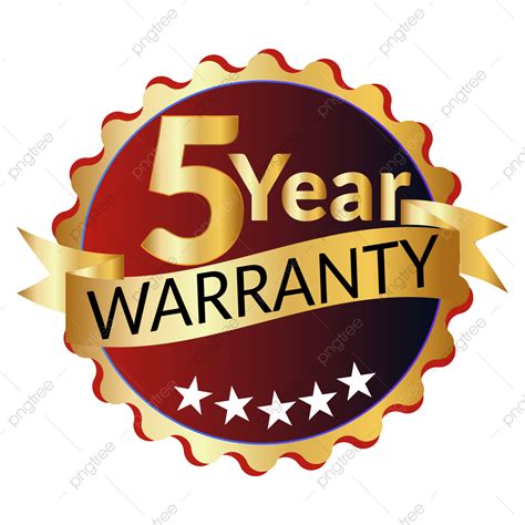 Insignia De Garantía De 5 Años Con Fondo Transparente PNG , 5 Años, Año ...
