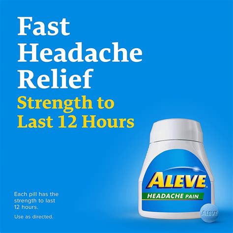 Buy Aleve Headache Pain Tablets, Naproxen Sodium for Pain Relief ‐175 Count, 175 Count Online at ...