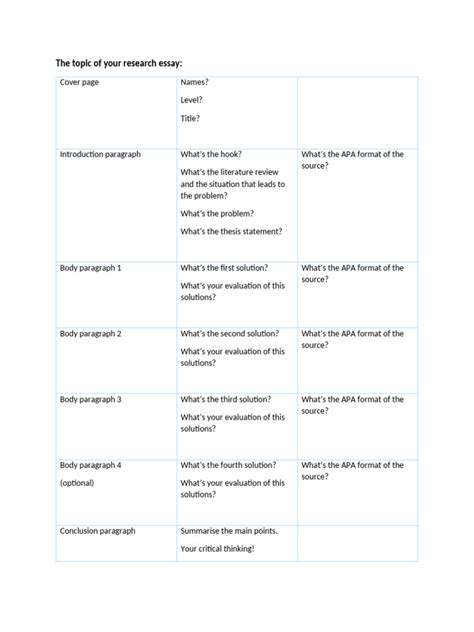 Image result for Outlining a Problem