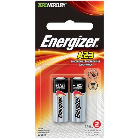 Energizer A23 12V Miniature Alkaline Batteries (2 Pack), Small ...