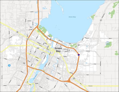 Green Bay Area Map Of City
