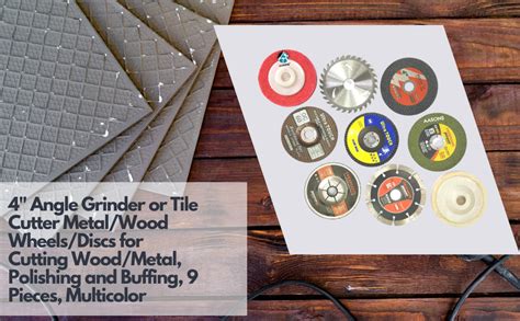 AASONS 4" Angle Grinder or Tile Cutter Metal/Wood Wheels/Discs for ...