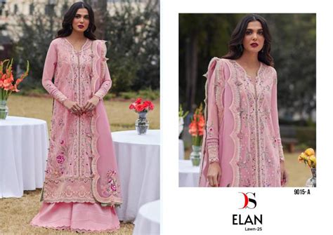Deepsy Elan 9012 And 9015 Cotton Embroidered Pakistani Salwar Kameez