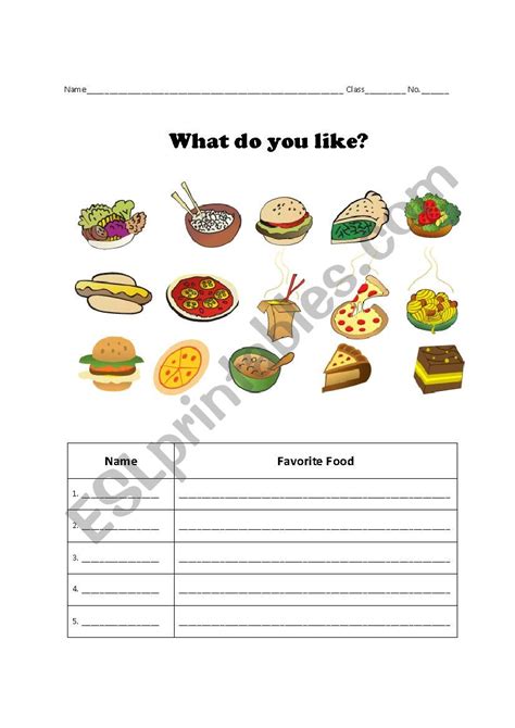 What Do You Like Worksheets 的图像结果