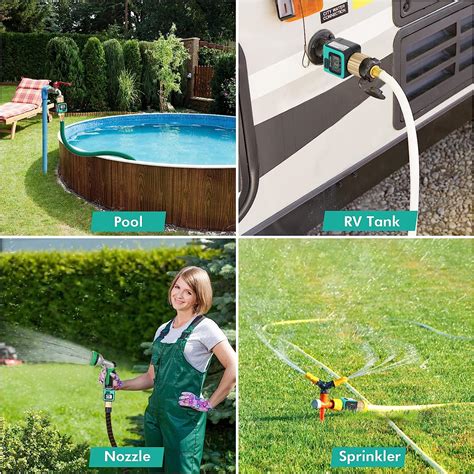 Buy 2 Pack] RESTMO Heavy Duty Water Flow Meter, Pure Brass Inlet ...