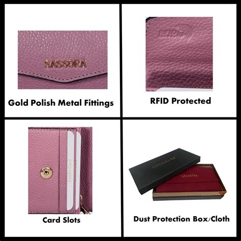 Sassora Genuine Leather RFID Card Wallet For Girls With Premium Design