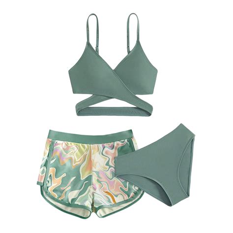 Wolcakyue Teen Girls 2025 Swimsuits Tween Kids Cutout Bathing Suits ...