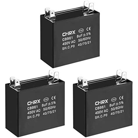 uxcell CBB61 Capacitors 8uF 450V AC Metalized India | Ubuy