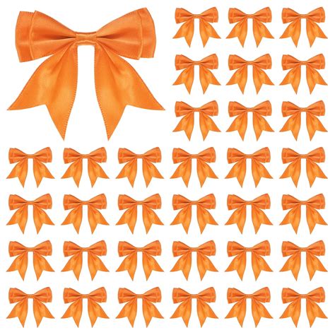 Uxcell 50-Pack Double-Deck Pre Tied Bows 3.6x2.2 Inch Checkered Fabric ...
