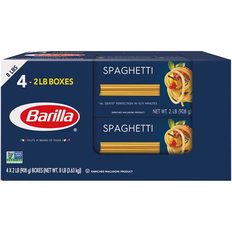 Barilla® Classic Blue Box Whole Durum Wheat Pasta Spaghetti 4x32 oz ...