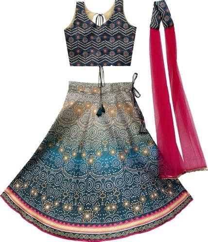 ANANT DESIGNER STUDIO Girls Lehenga Choli Ethnic Wear Printed Lehenga ...
