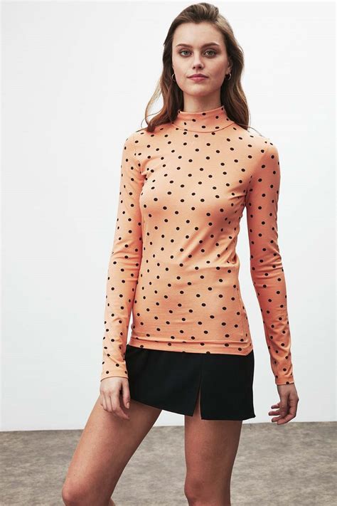 Turuncu Camilla Dokuma Slim Fit Bluz - GRIMELANGE | ElbiseBul