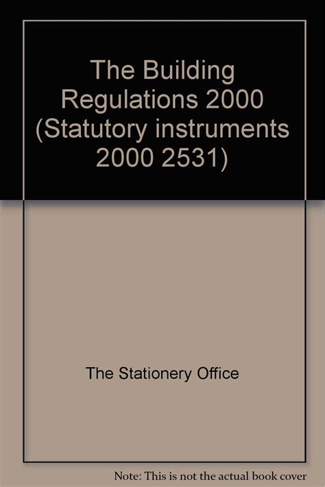 Buy The Building Regulations 2000: 2000 2531 (Statutory instruments ...