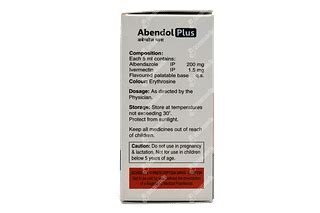 Abendol Plus 200/1.5 MG Suspension 10 ML | Order Abendol Plus 200/1.5 ...