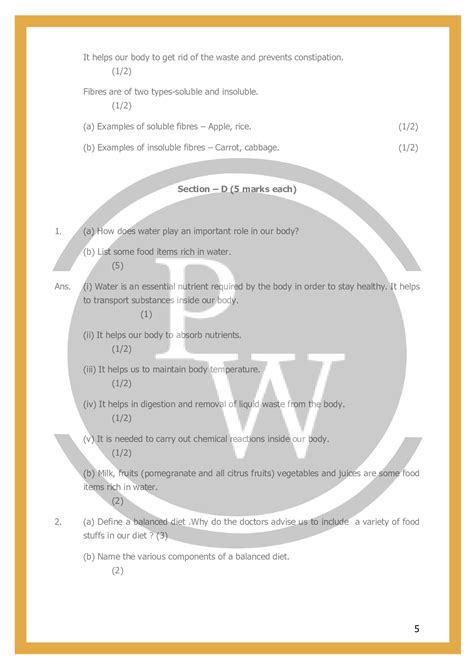 Image result for Components of Food Class 6 Worksheet PDF