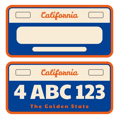 California License Plate Template Printable - Printable Word Searches