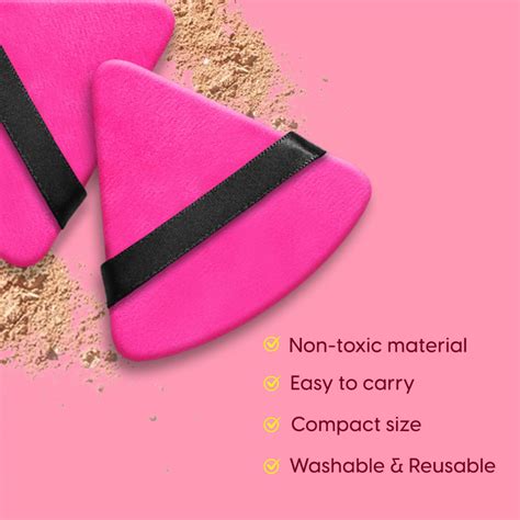 Buy Matra Triangle Powder Puff Makeup Pizza Puff Sponge Finger Pad with ...