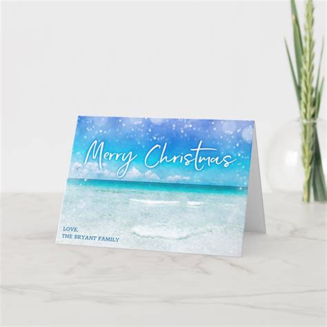 Beach Christmas Cards 2023 | Coastal Holiday Cards | Tropical Christmas ...